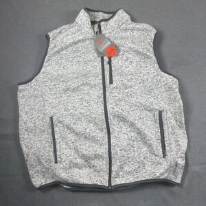 Free Country Vest Full Zip With Pockets Gray Men's XXL